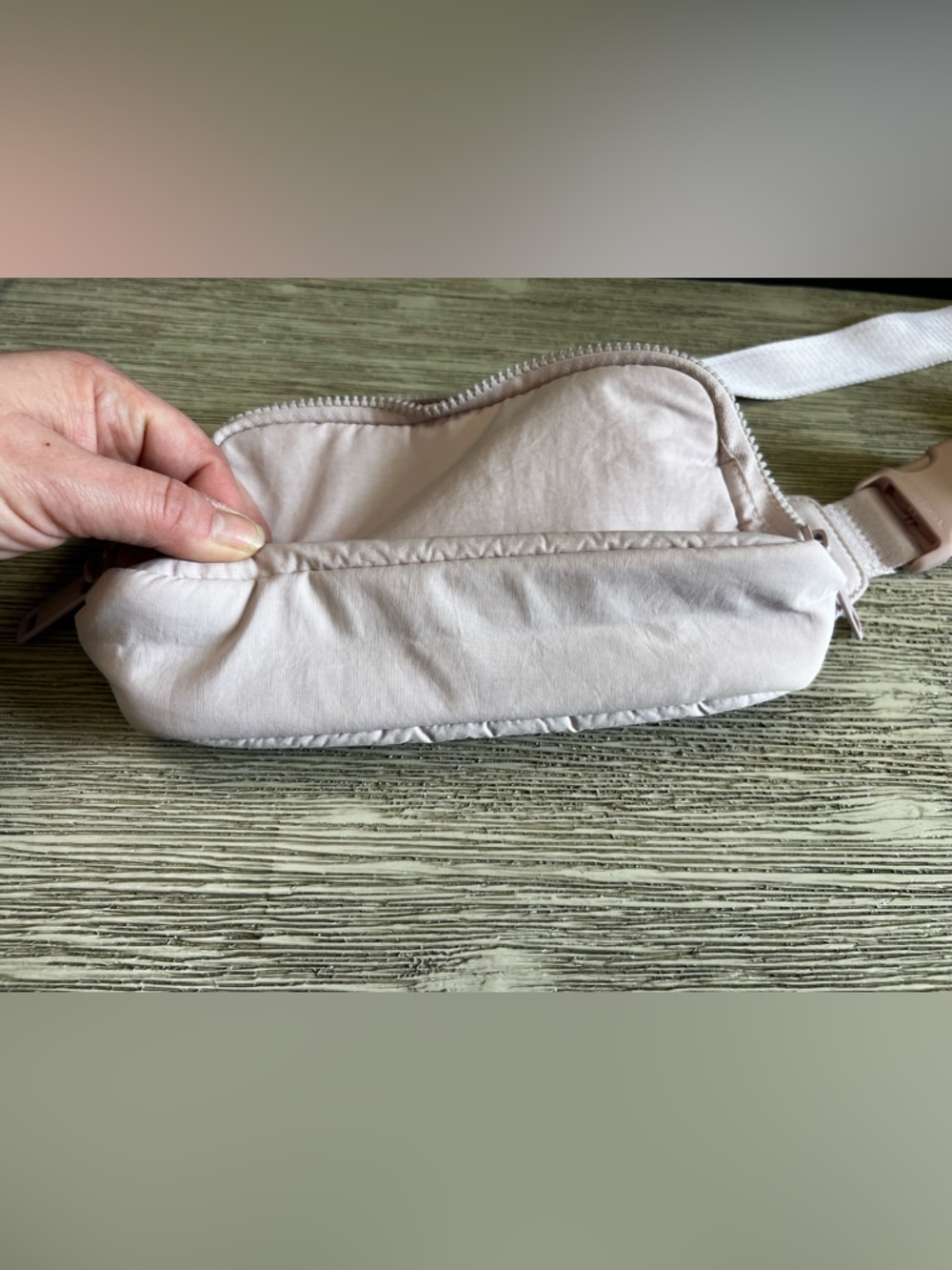 New! PANDER Pale Pink Nylon Pouch with Zipper - Picture 7 of 7